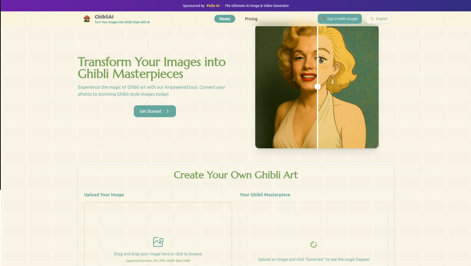 Turn Your Images into Ghibli Style with AI - GhibliAI