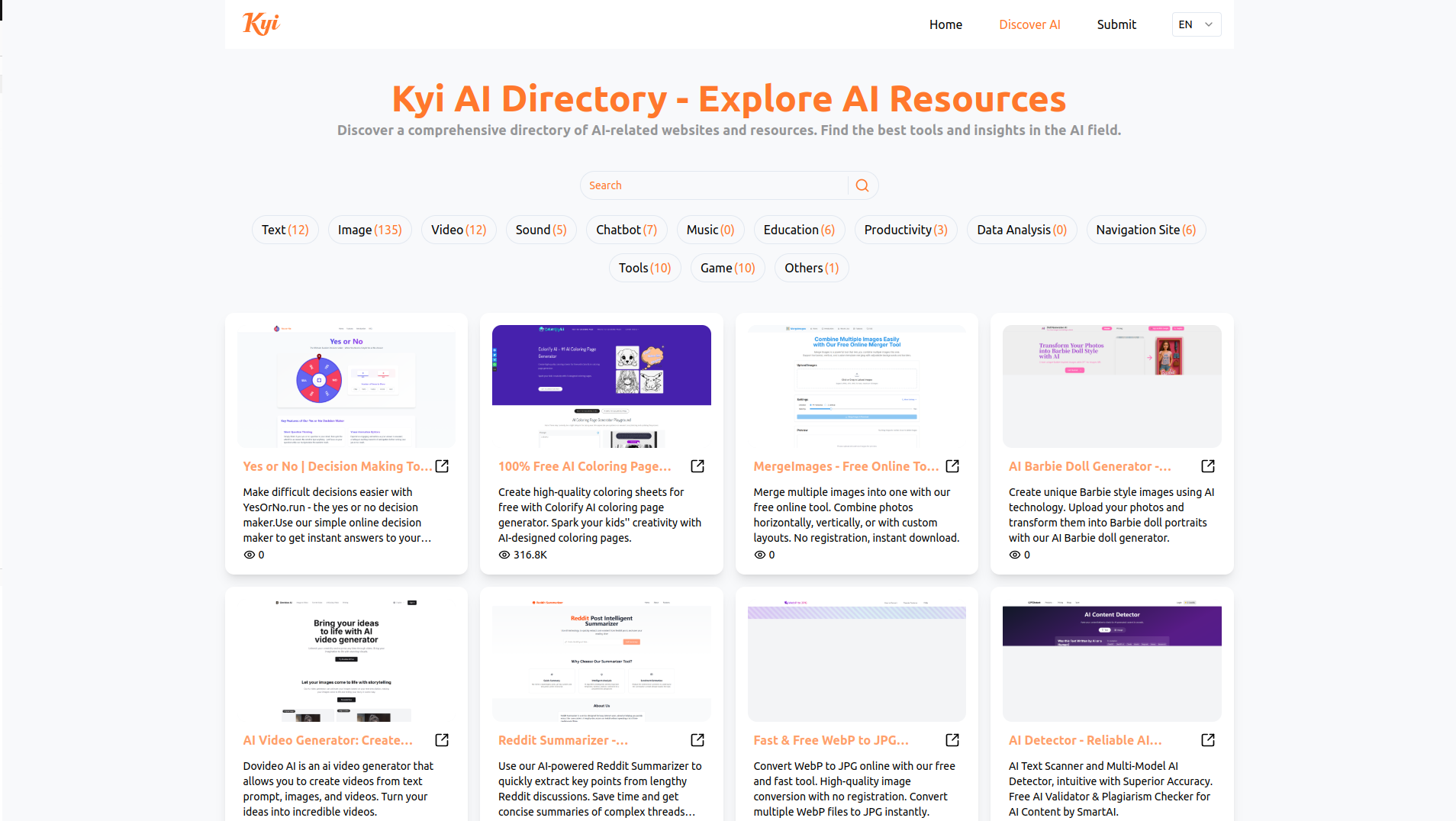 Kyi AI Directory - Discover AI Tools & Inspiration