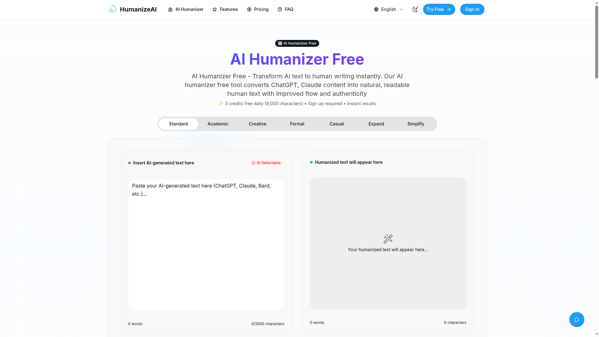 FreeAI Humanizer Free