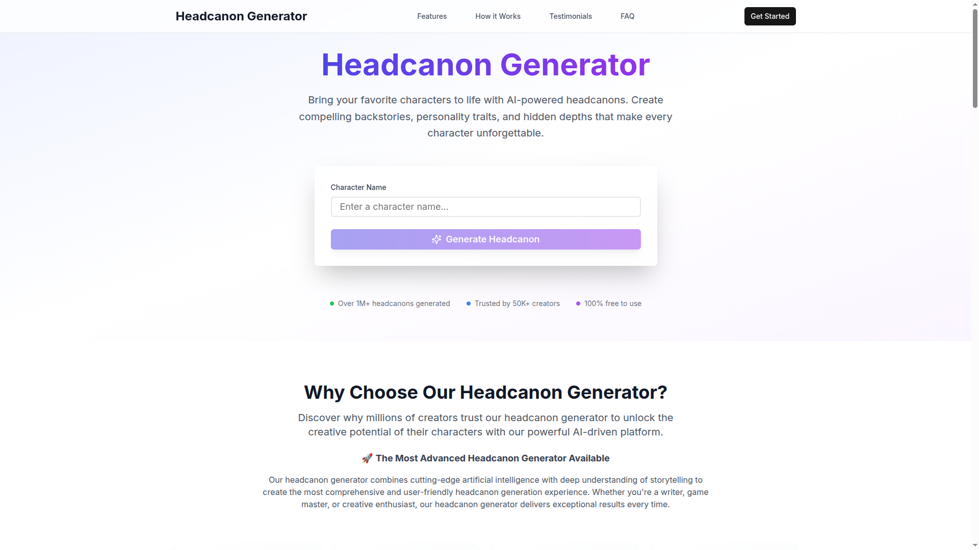 Headcanon Generator
