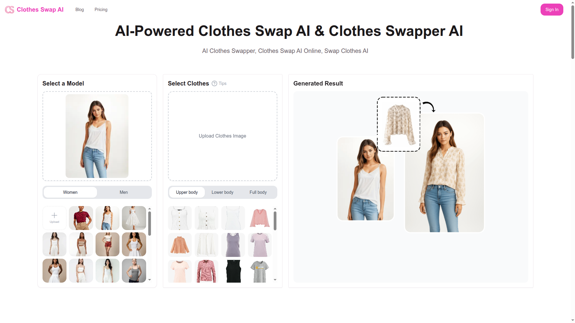 clothes swap ai