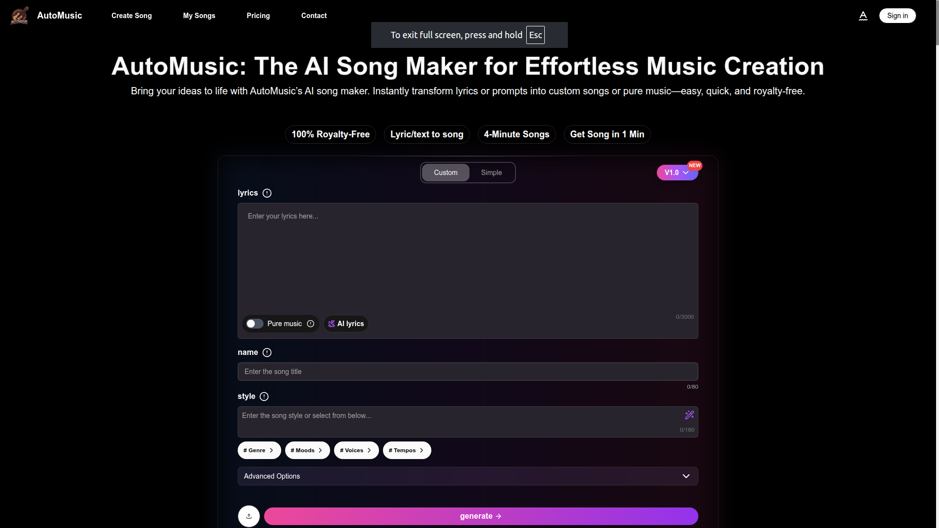   AI Song Maker 