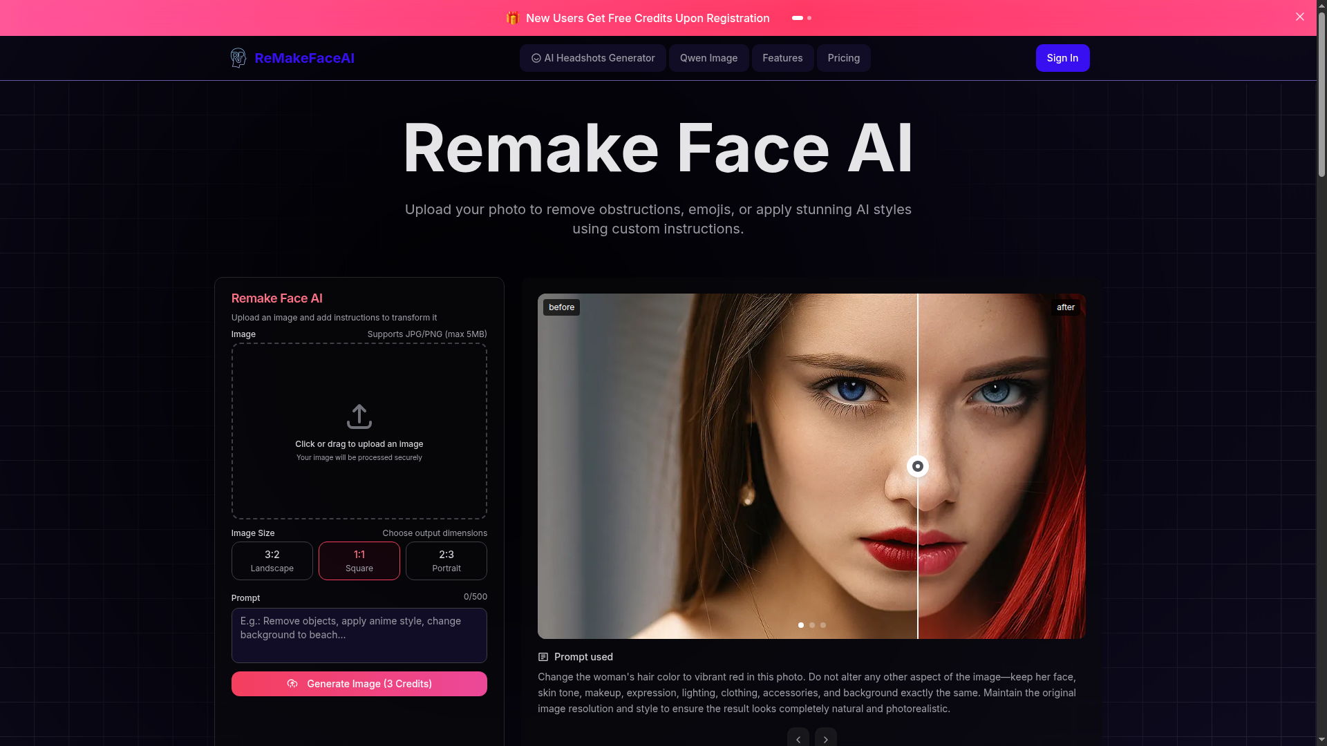 Remake Face AI