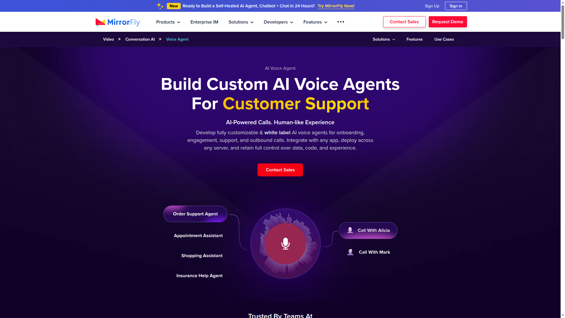 Mirrorfly AI Voice Agent 