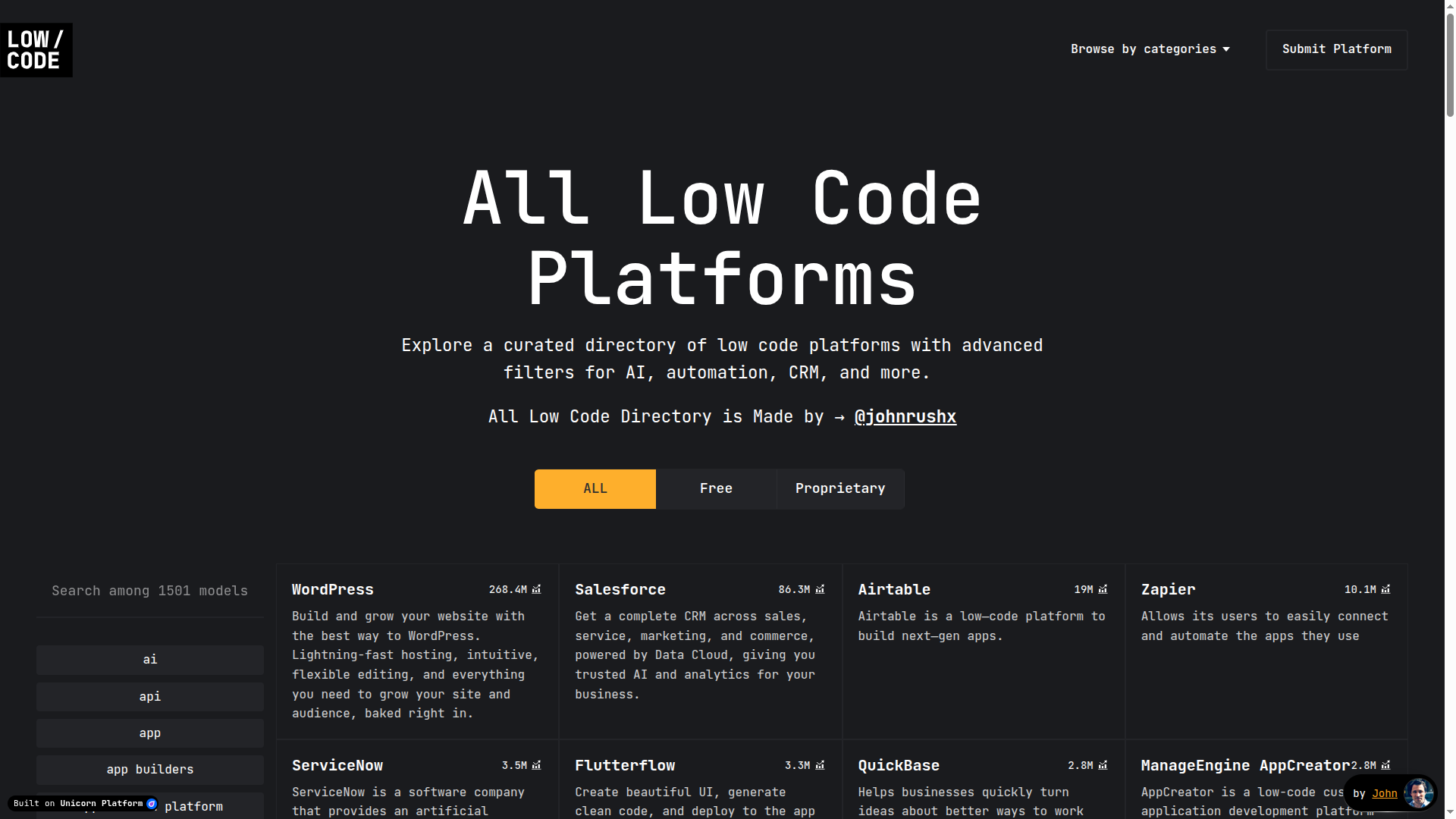 Low Code Platforms