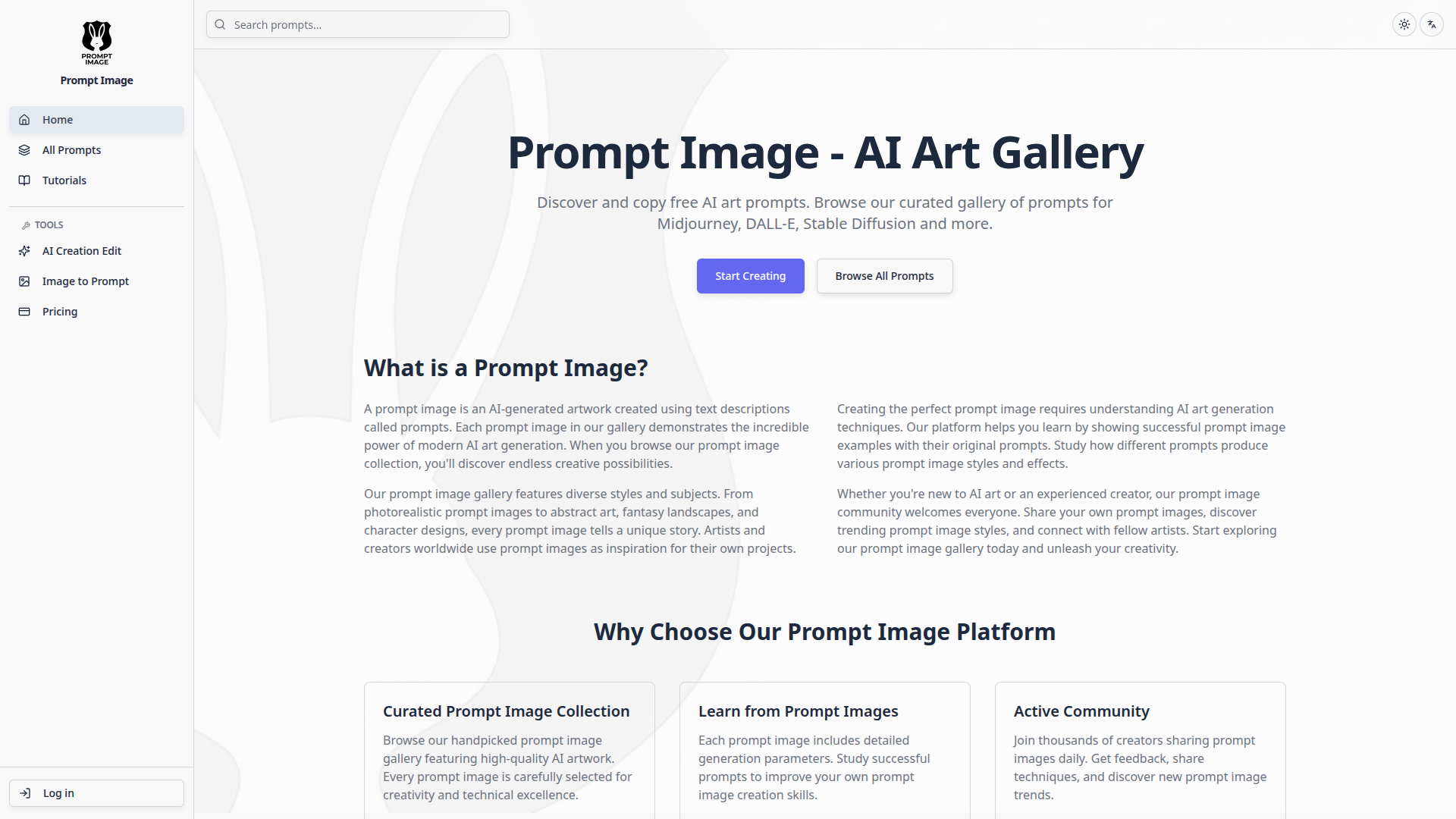 PromptImage - AI Art Prompt Gallery | Free Prompts
