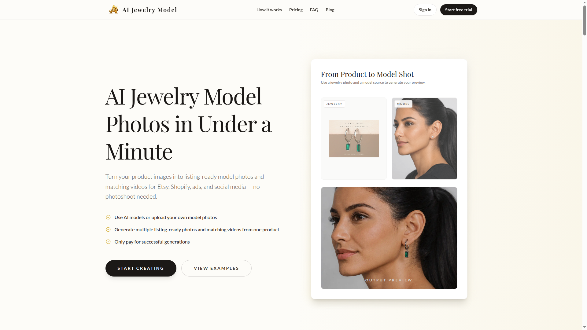 AI Jewelry Model  