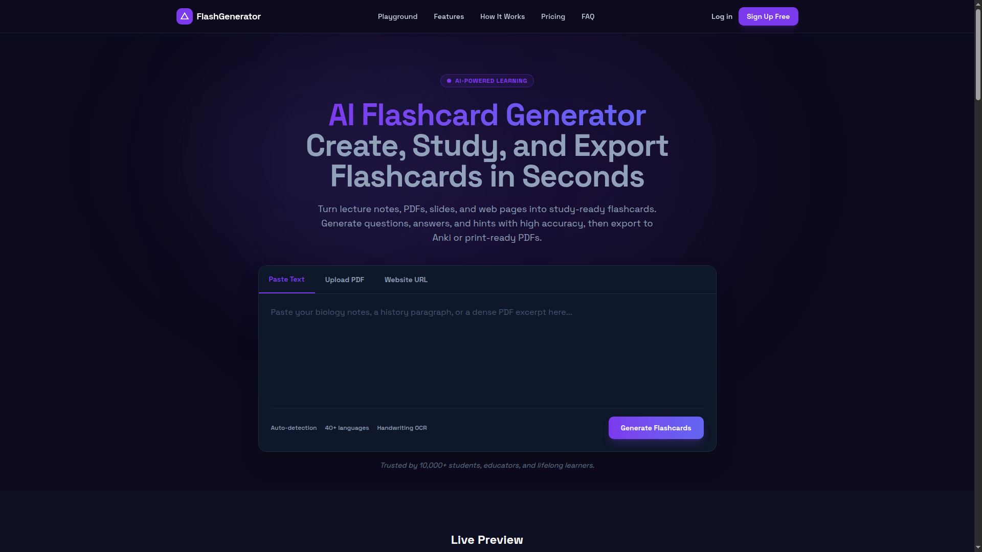 FlashGenerator (AI Flashcard Generator)