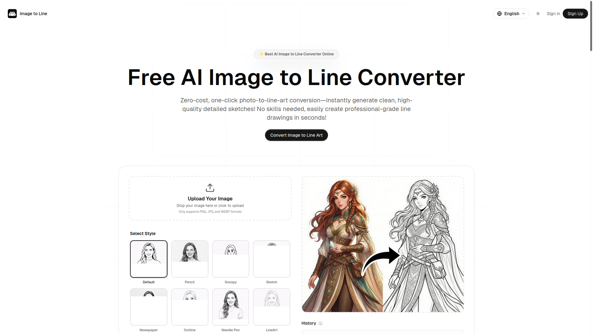 AI Image to Line Converter