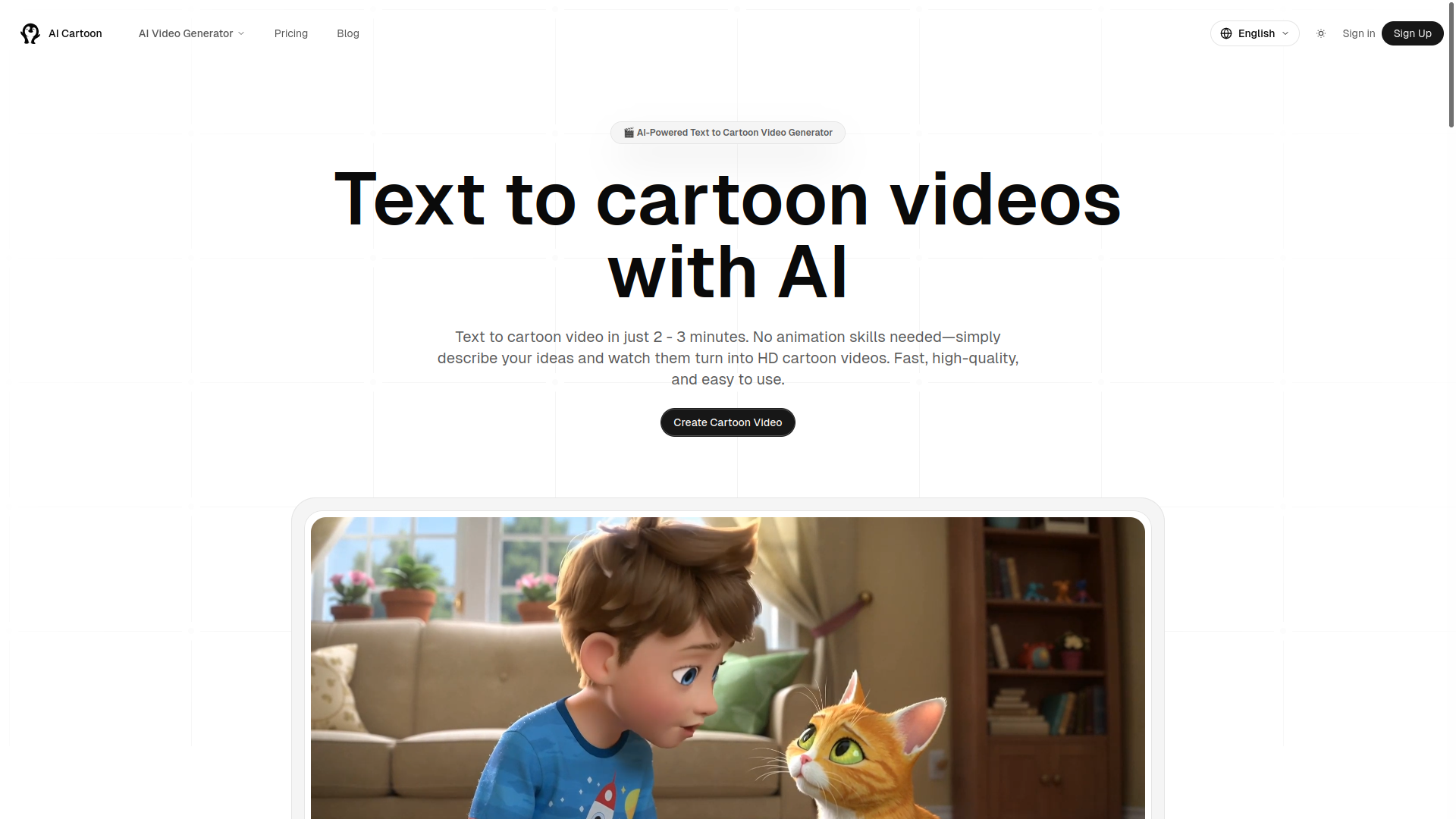 Text to cartoon videos