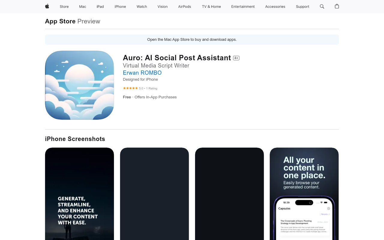 Auro: AI Social Post Assistant