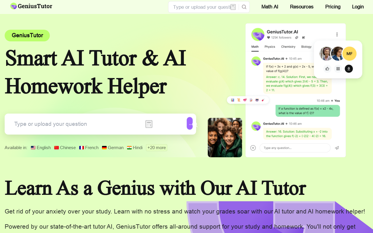 GeniusTutor ai