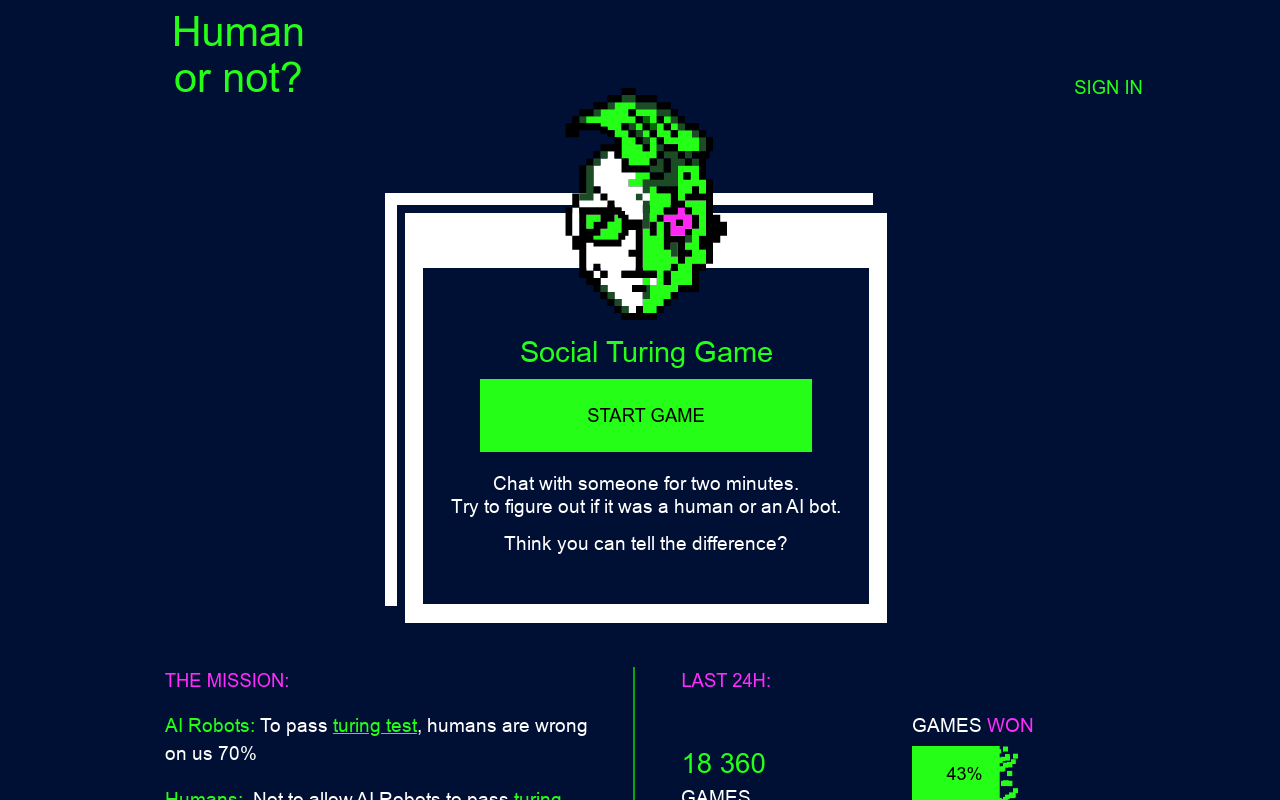 Human or Not: A Social Turing Game