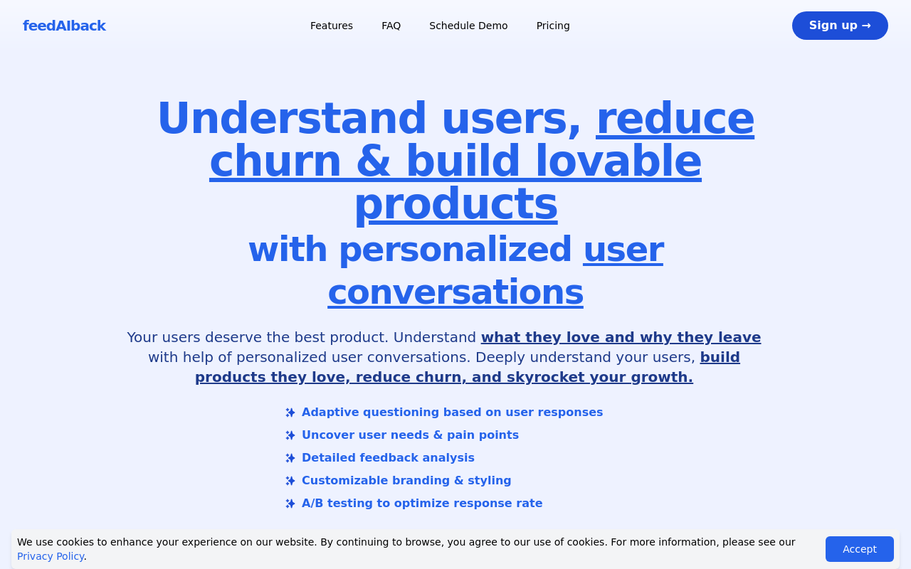 Feed-ai-back:AI driven customer feedback