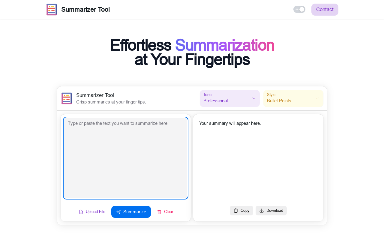 Summarizer Tool