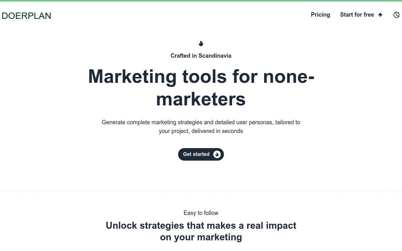 Doerplan: Automated marketing strategies