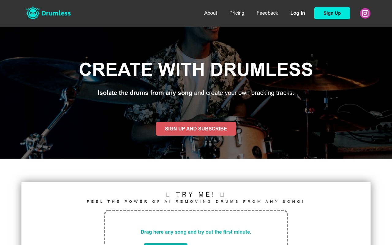 Drumless : Drums Remover
