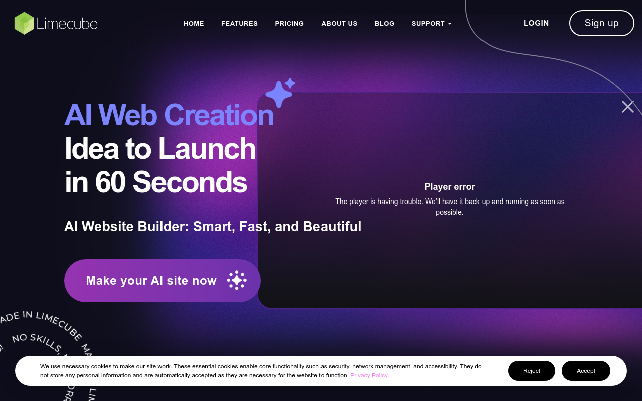 Limecube AI Website Builder