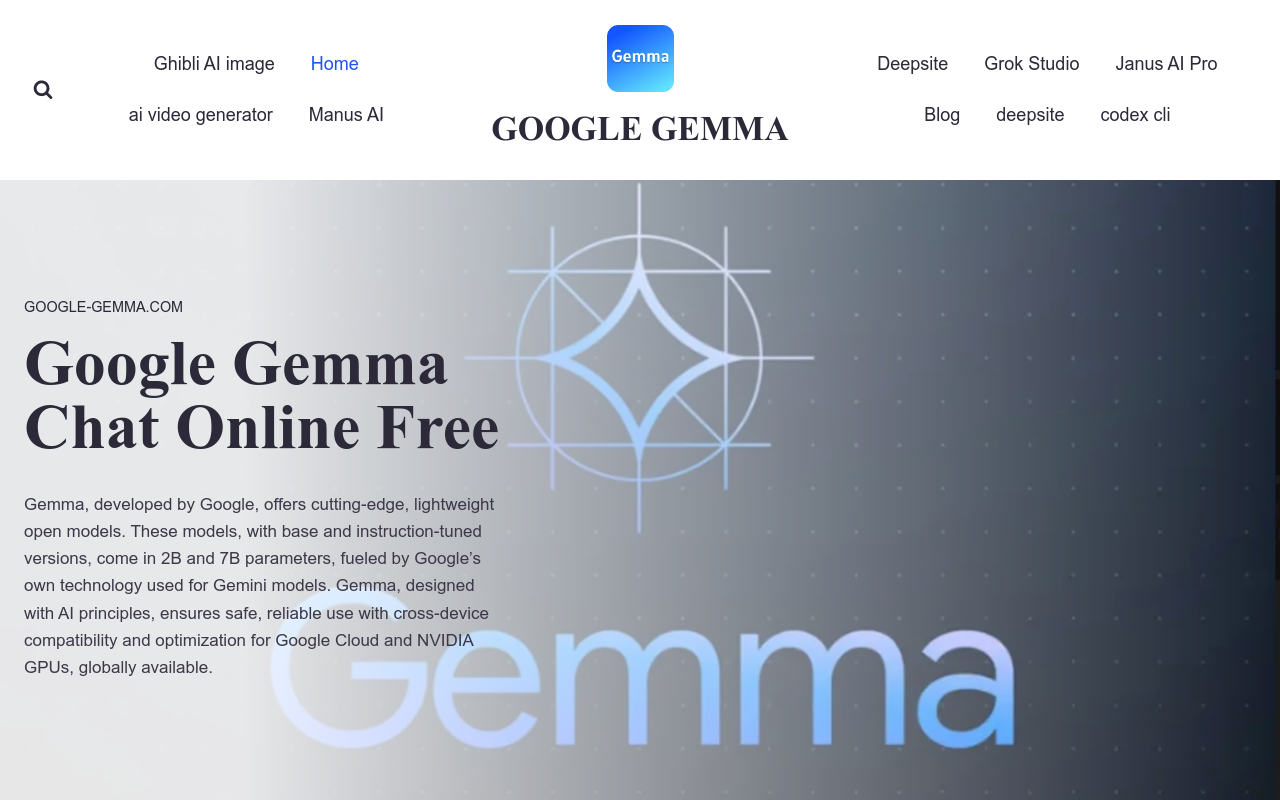 Google Gemma Chat Free