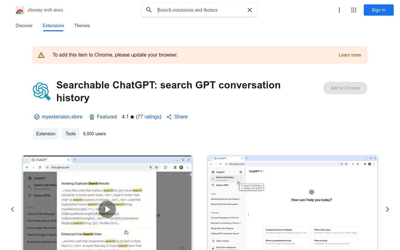 Searchable ChatGPT