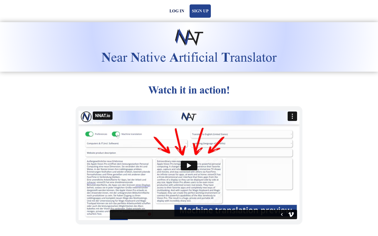 NNAT – Near Native Artificial Translator