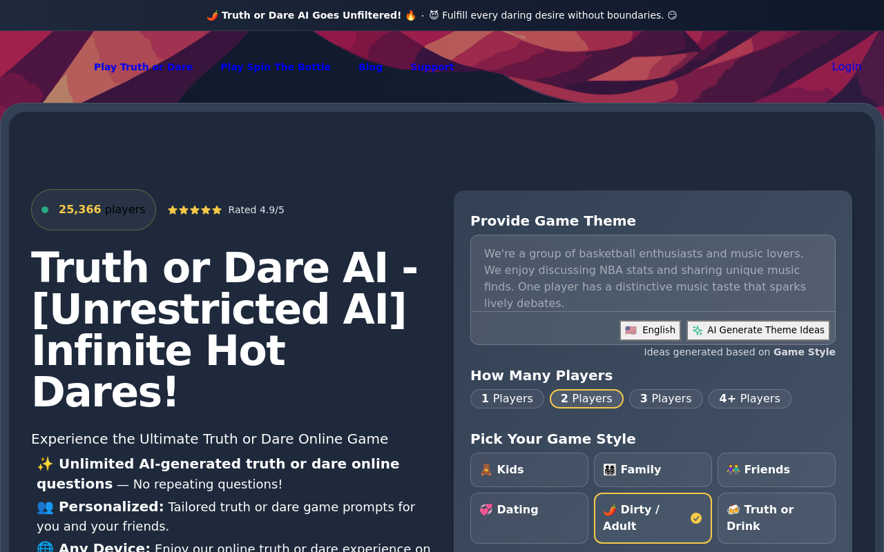 Truth or Dare AI