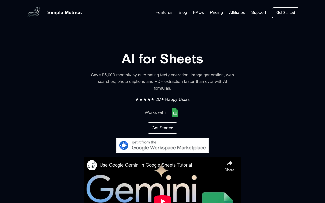 Gemini AI for Sheets