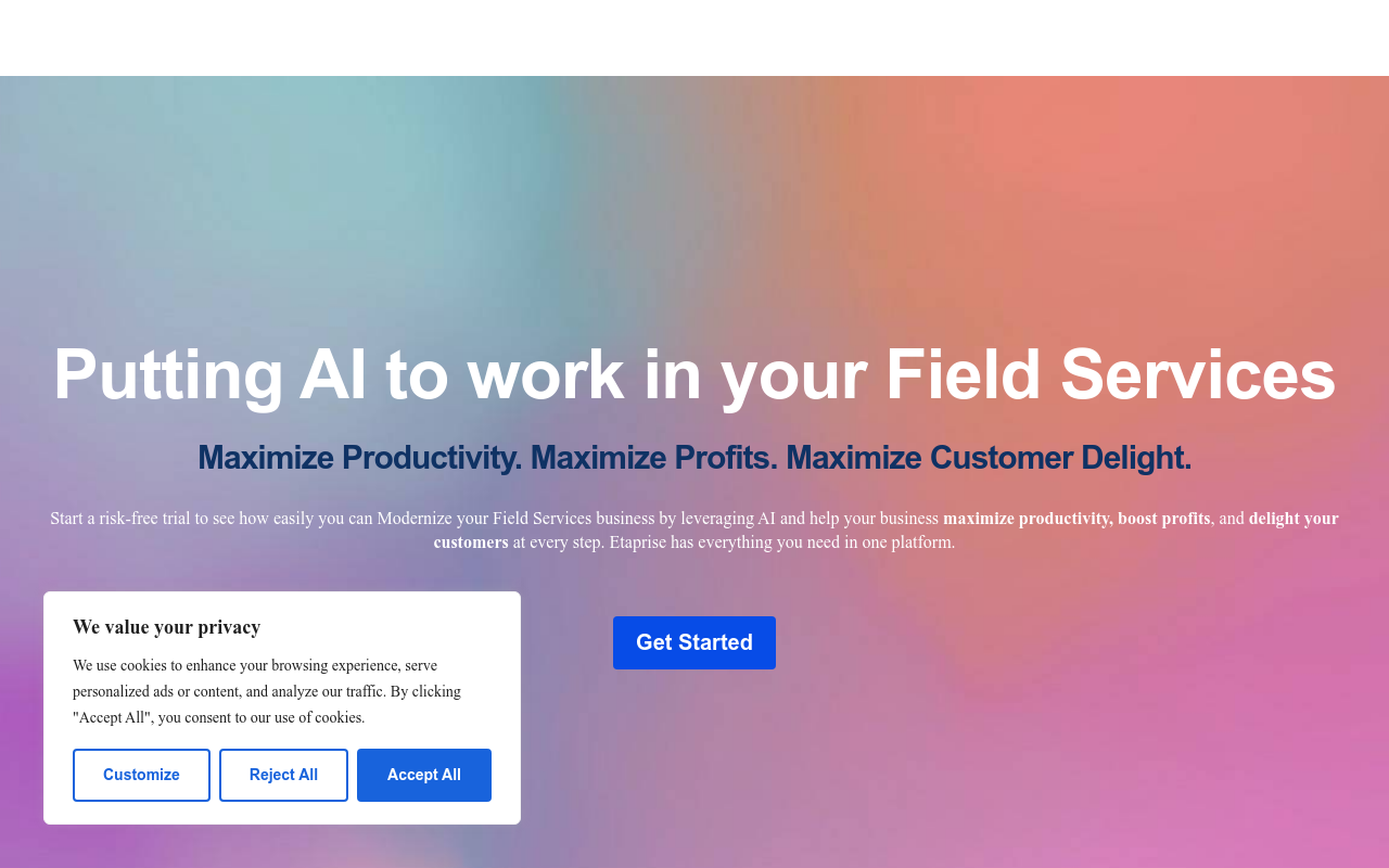 Etaprise Field Service Management