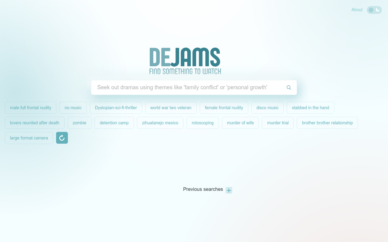 Dejams - A smart movie search engine