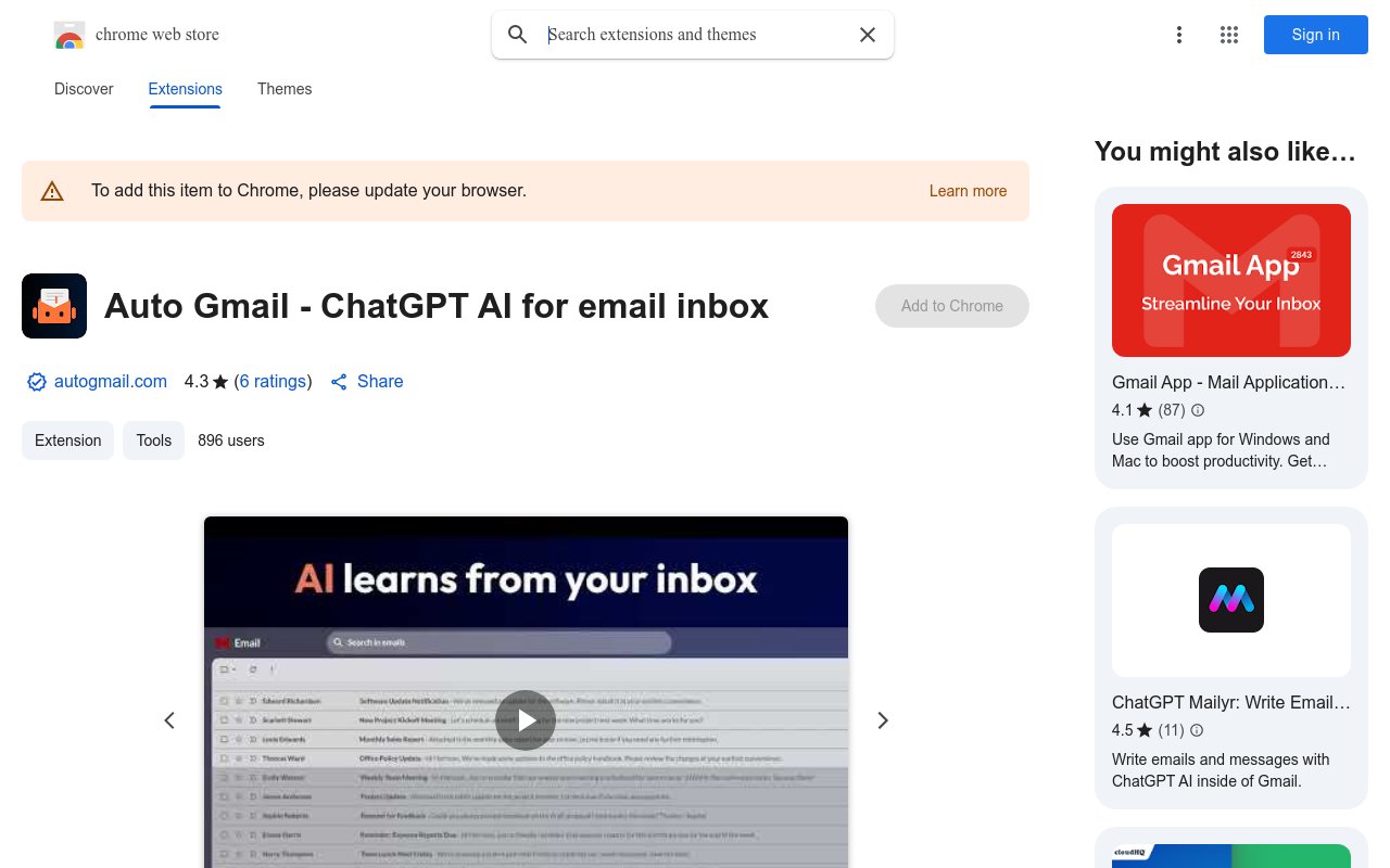 Auto Gmail - ChatGPT AI for email inbox