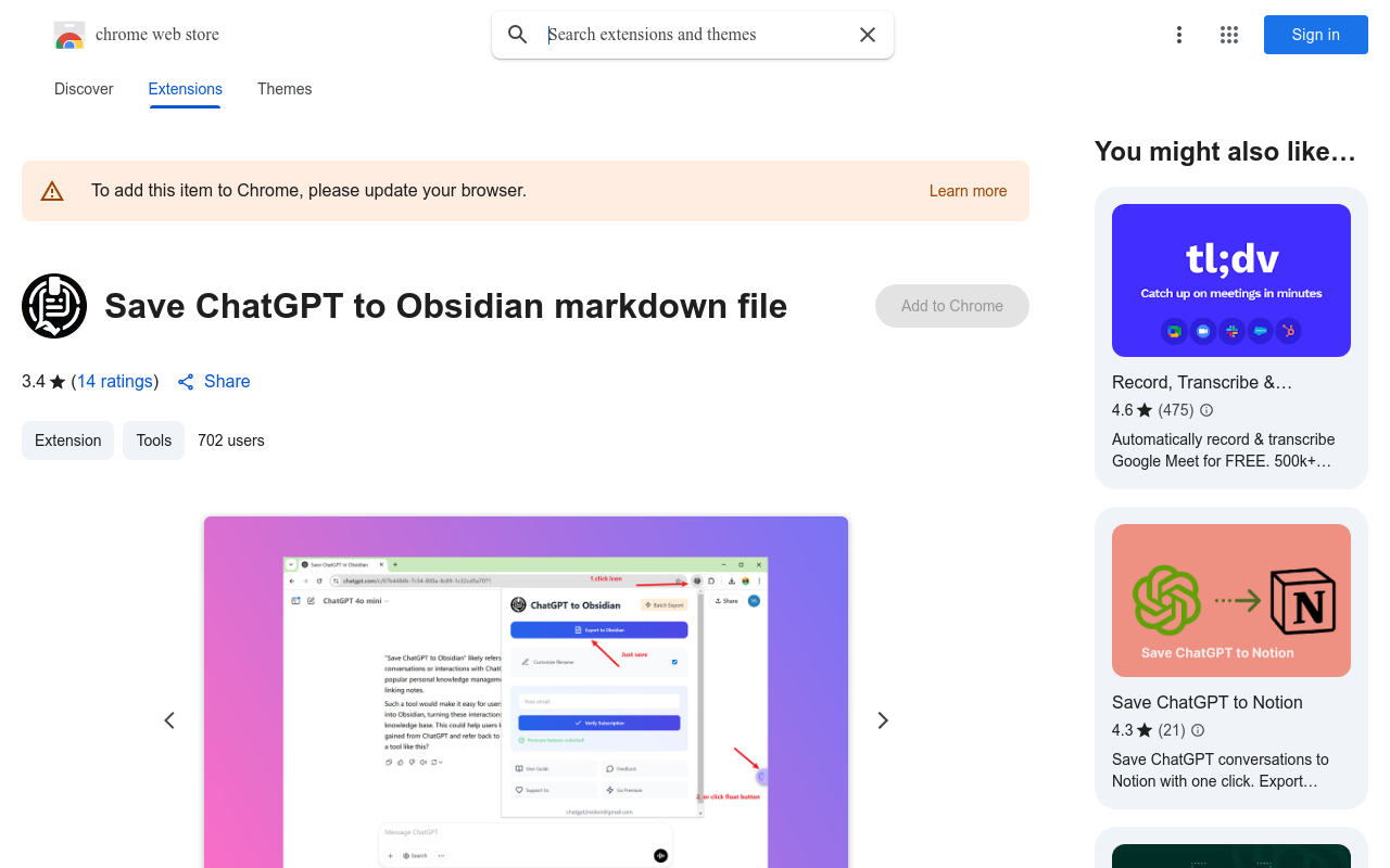 Save ChatGPT to Obsidian