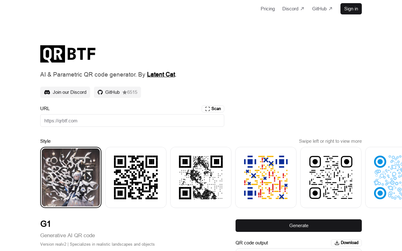 QRBTF - AI QR Code Generator