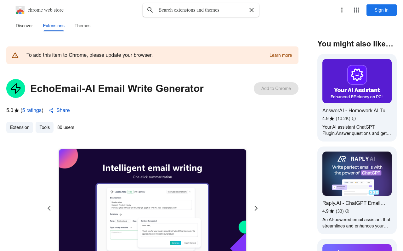 EchoEmail-AI Email Write Generator