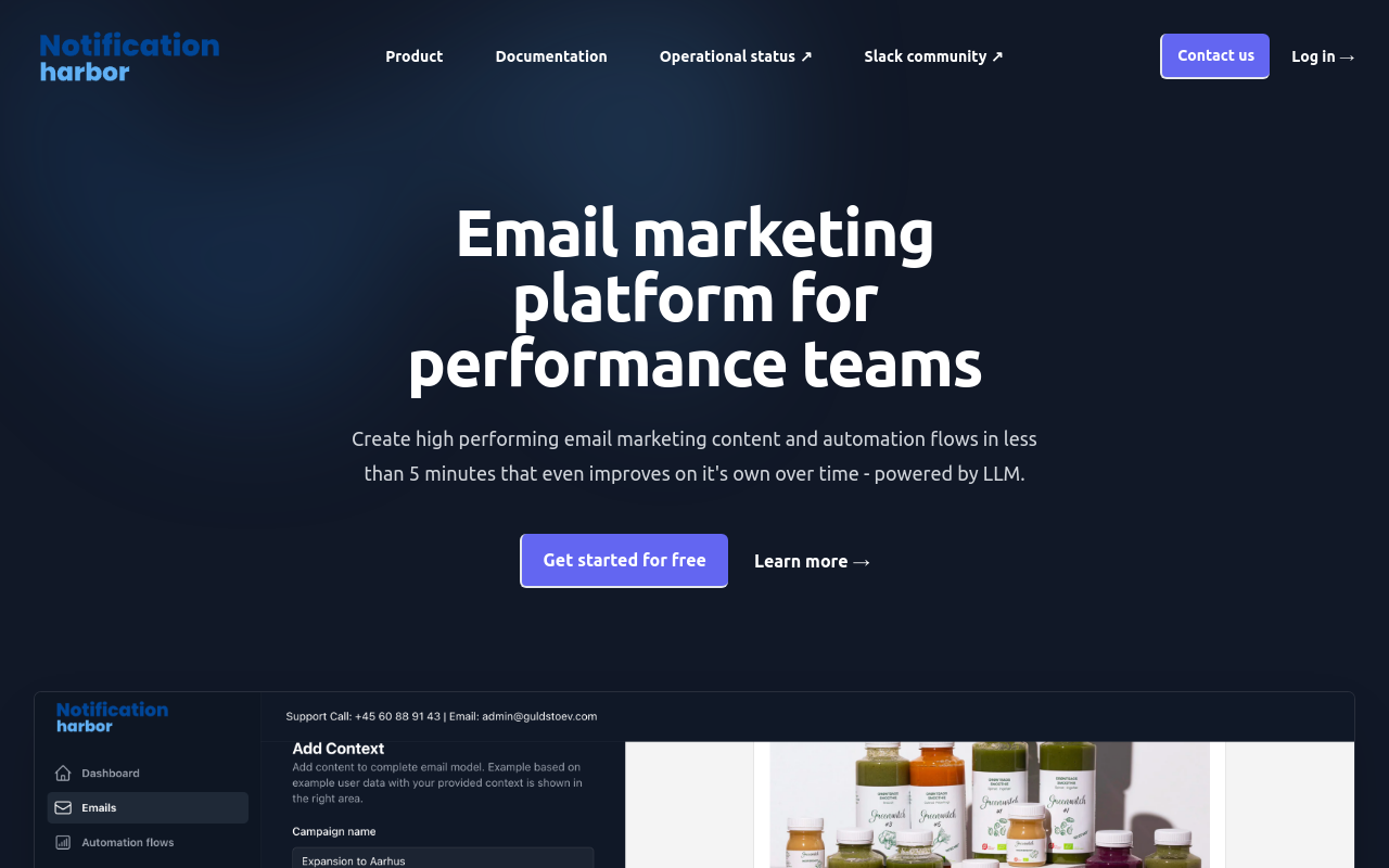 Notification harbor - AI Email marketing