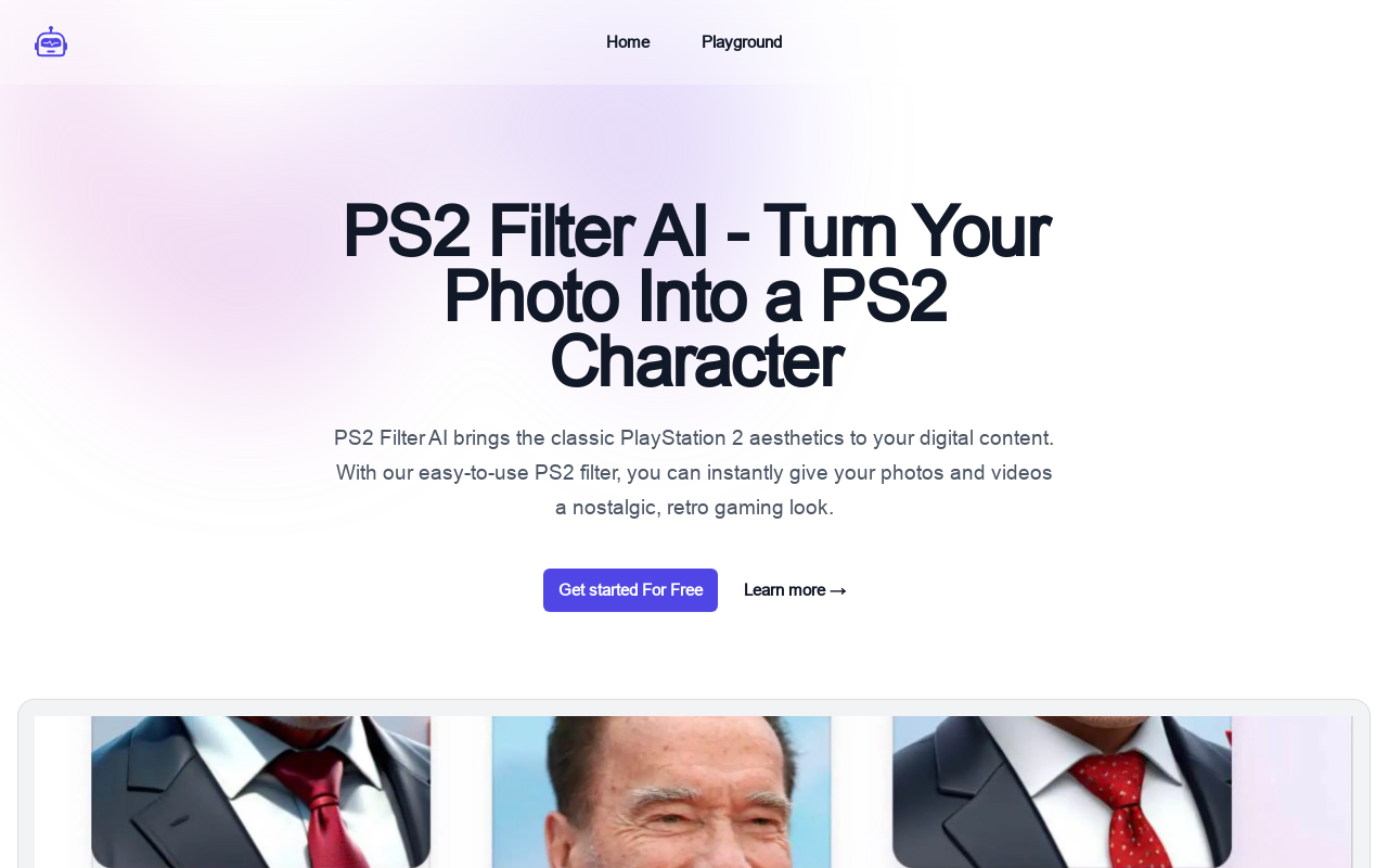 PS2 Filter AI | Photo To PS2 Filter