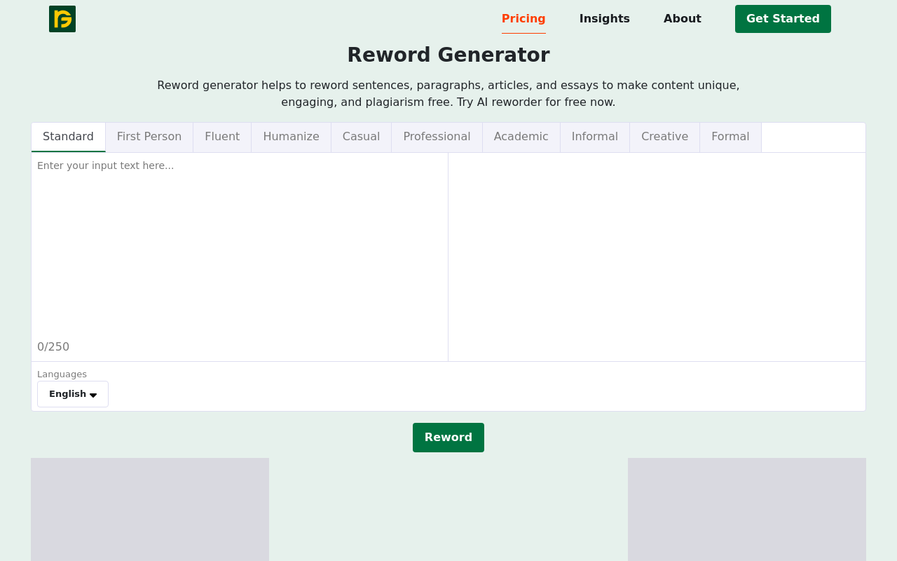 Reword Generator