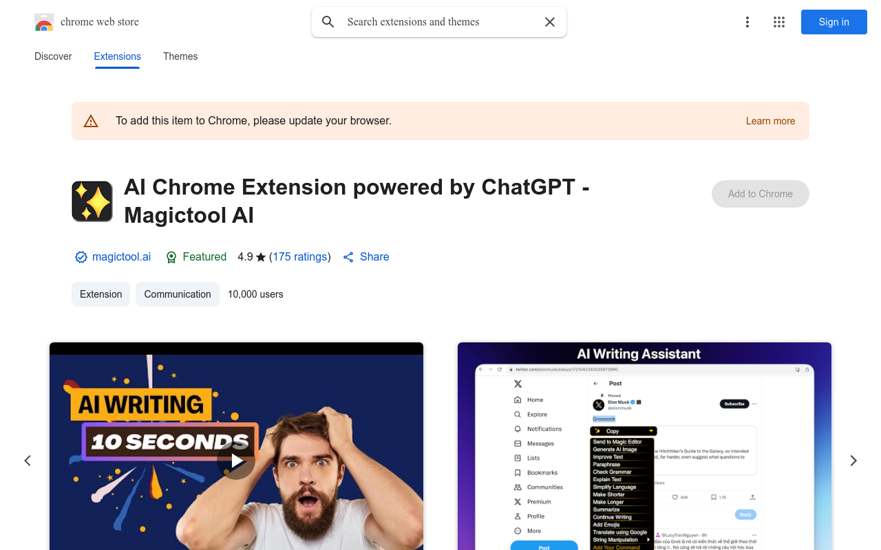 Magictool.AI Chrome Extension