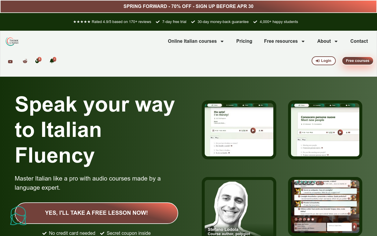 Think in Italian AI Language Tutor