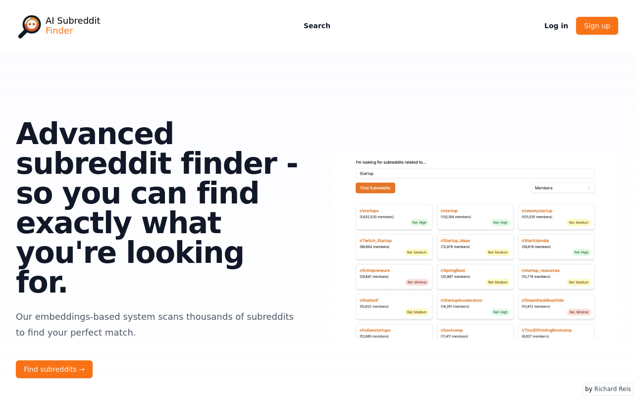 AI Subreddit Finder