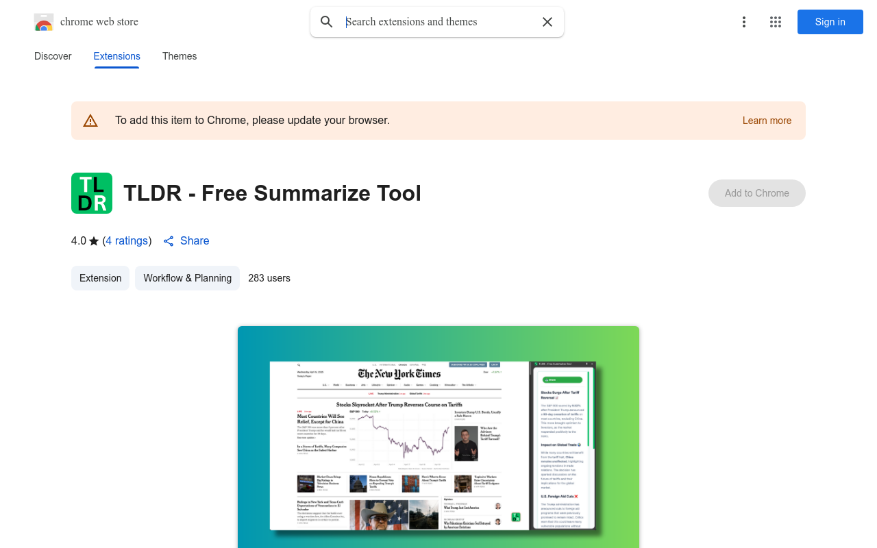 TLDR: Summarize Tool
