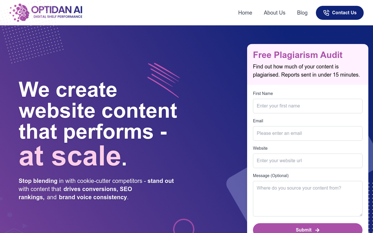 AI SEO Service in Australia | Optidan