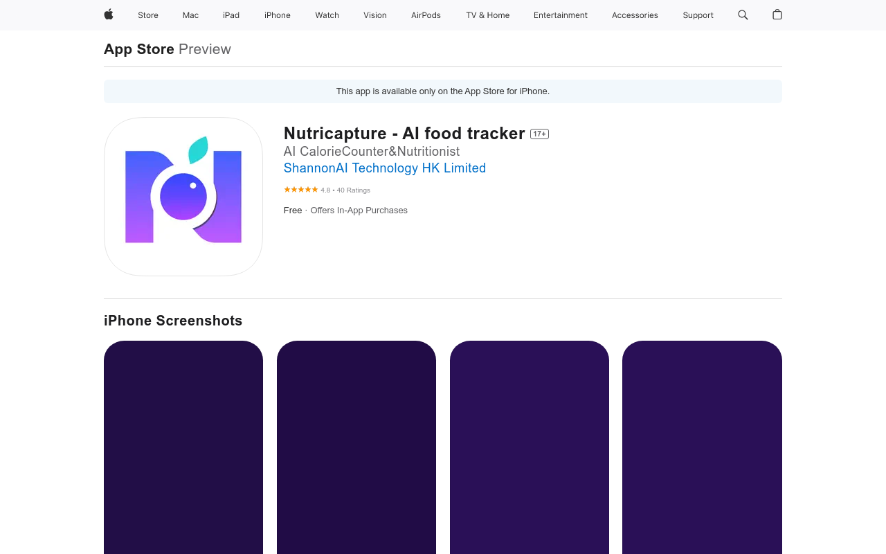 NutriCapture —— AI food tracker