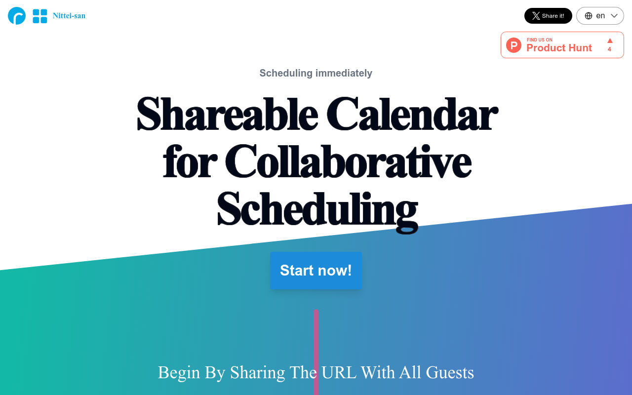 Shareable Calendar for Scheduling