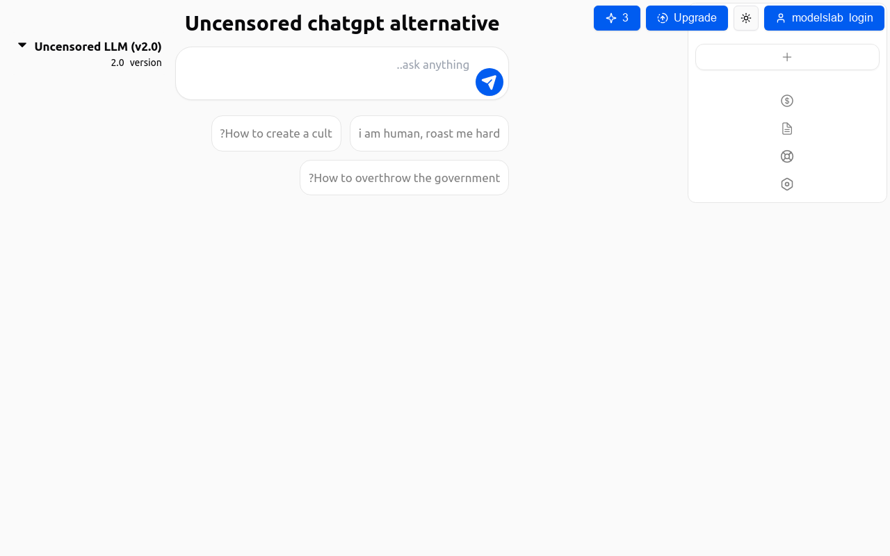 Uncensored Chat by ModelsLab