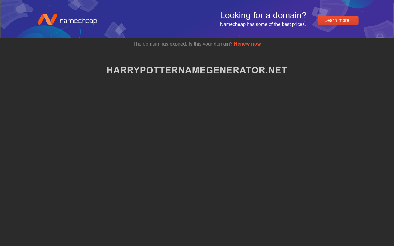 Harry Potter Name Generator