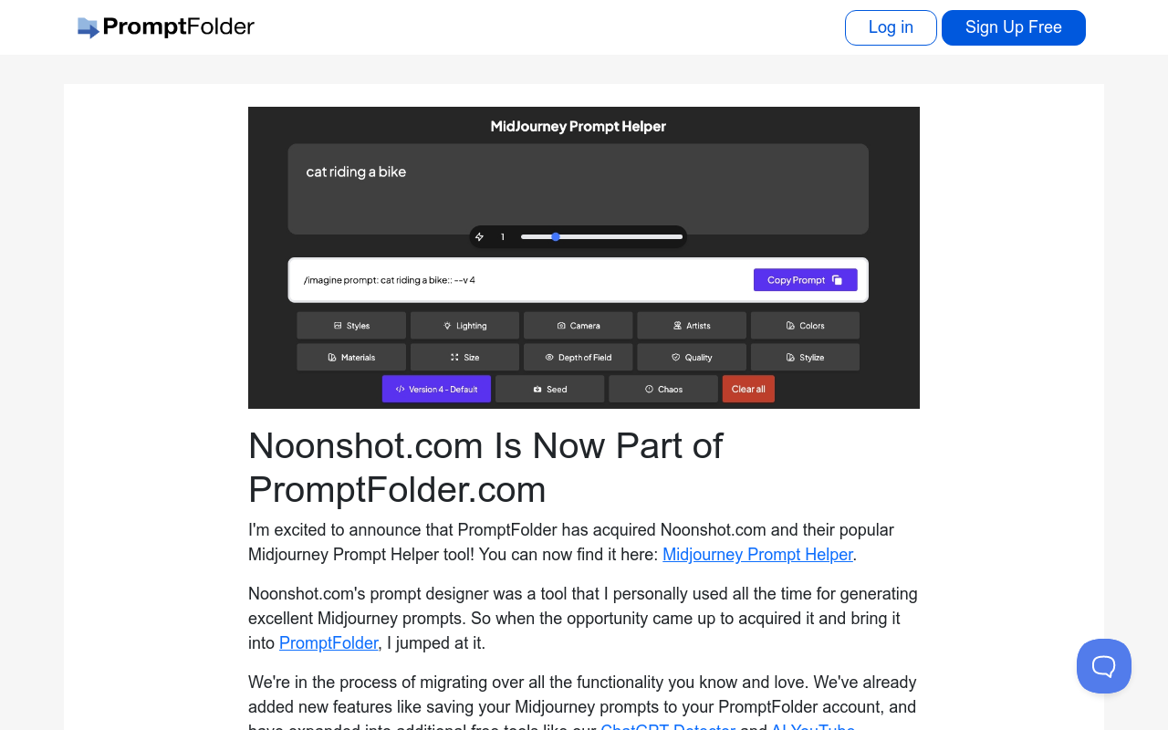 MidJourney Prompt Helper