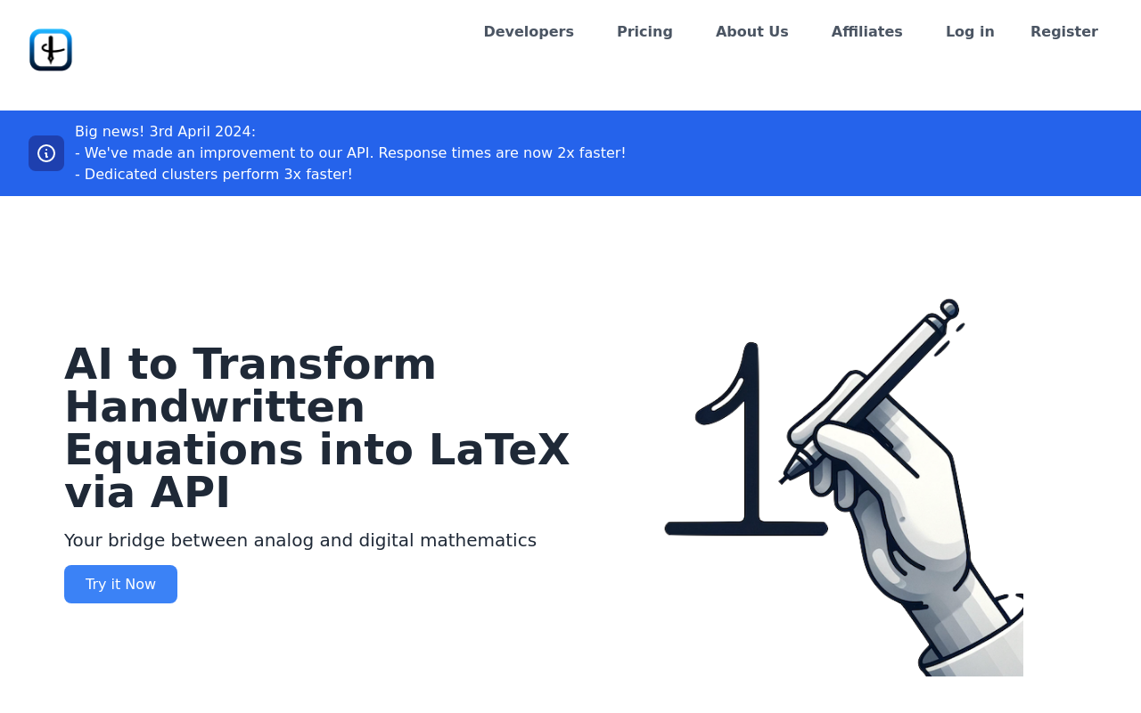 Math Handwriting API