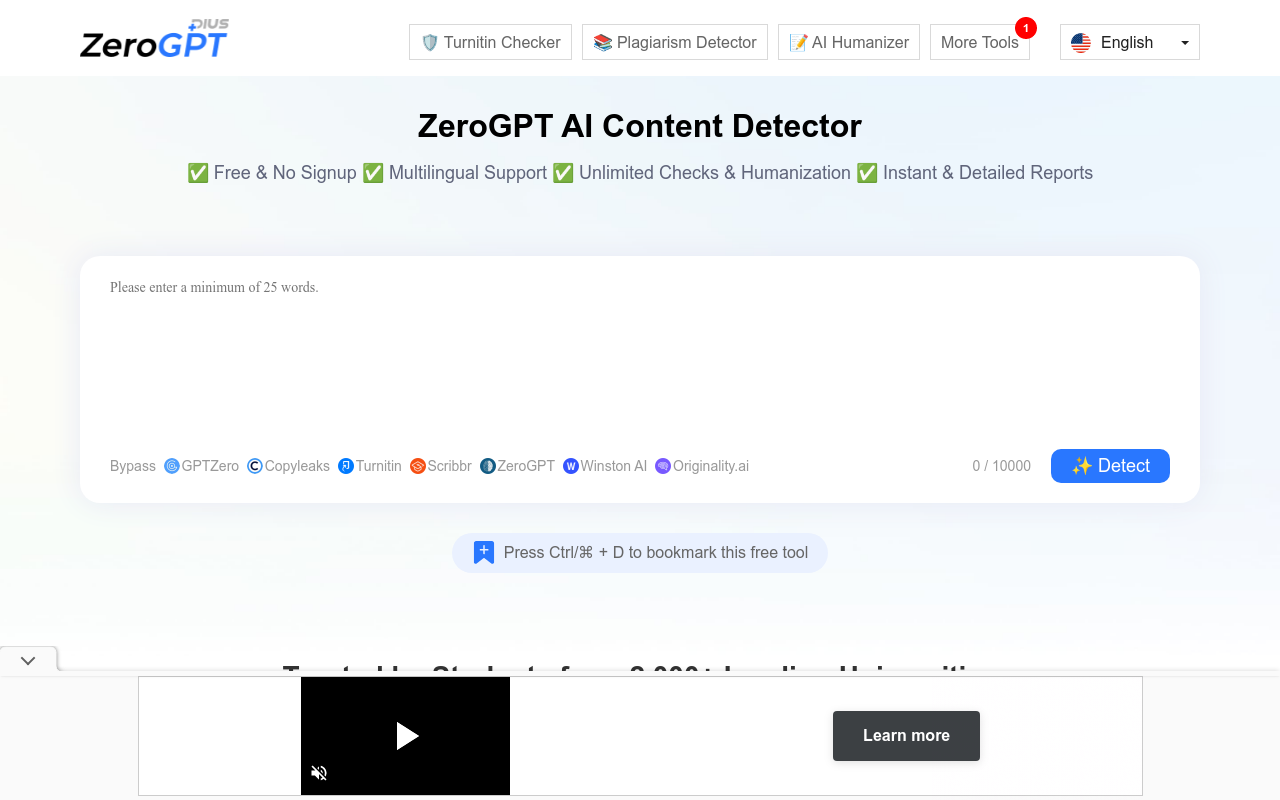 ZeroGPT Plus