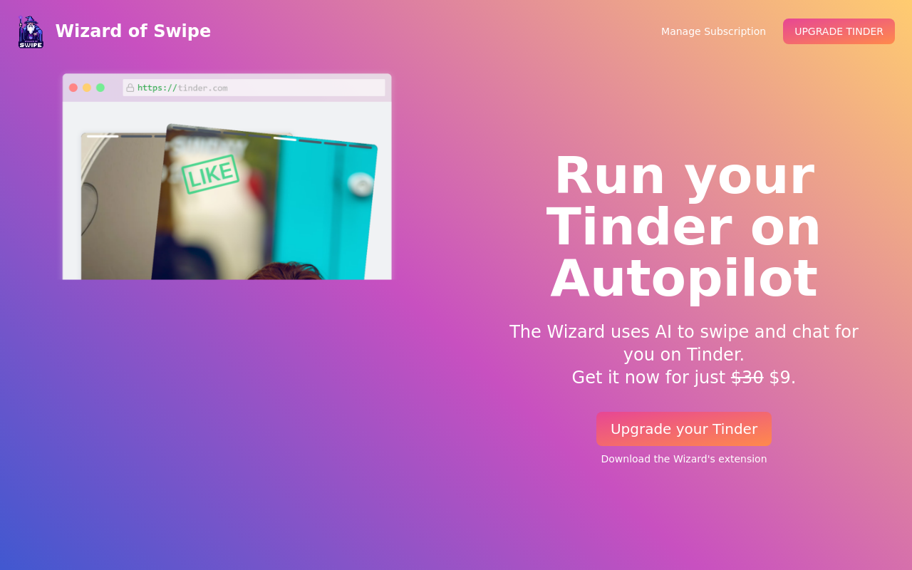 Wizard of Swipe for Tinder