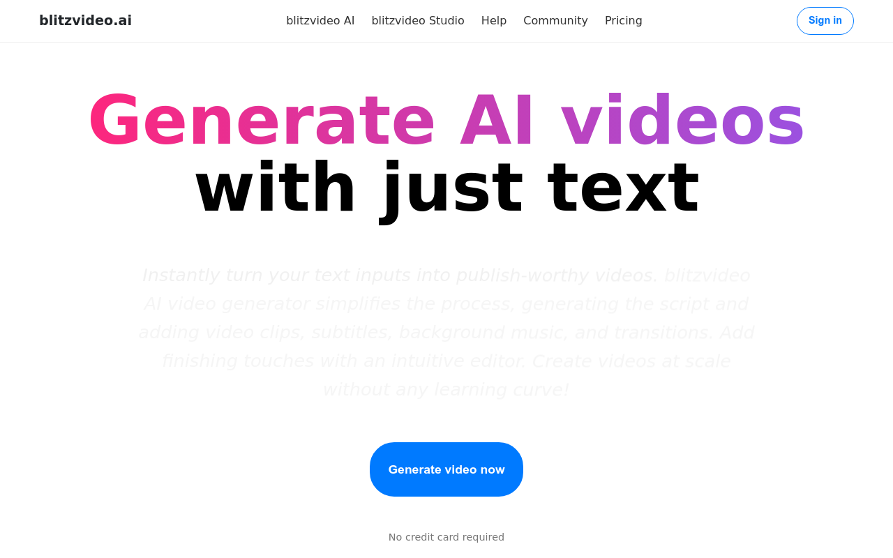 BlitzVideo.AI